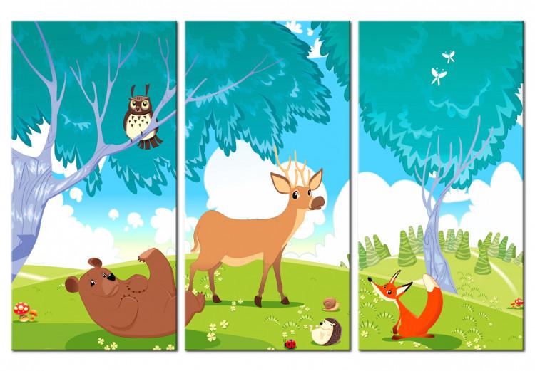 Canvas Print Friendly Animals (3 Parts)