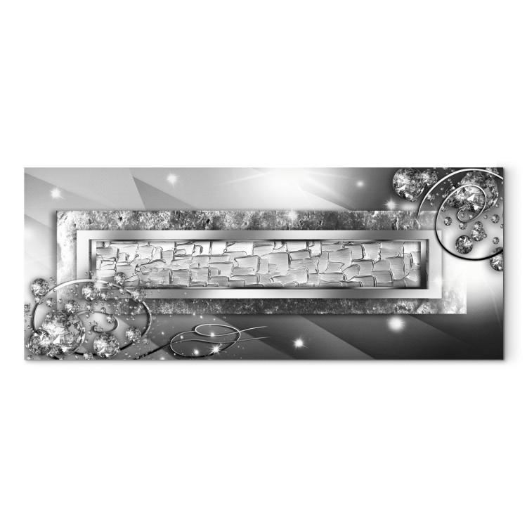 Canvas Print Glass and Crystals (1-part) Wide Grey