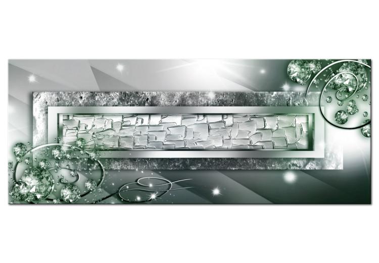 Canvas Print Glass and Crystals (1-part) Wide Green