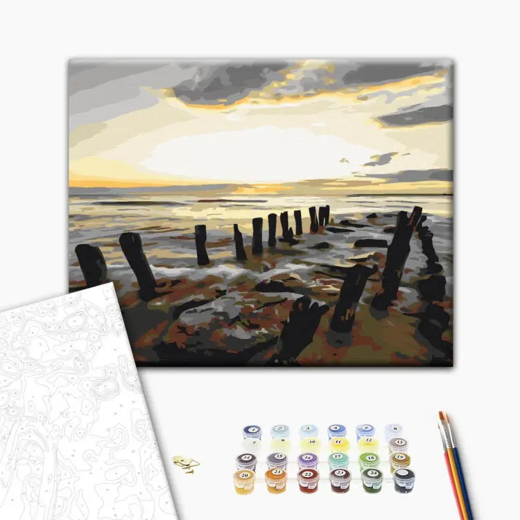 Paint by numbers for adults Beach (Sunrise) - bimago