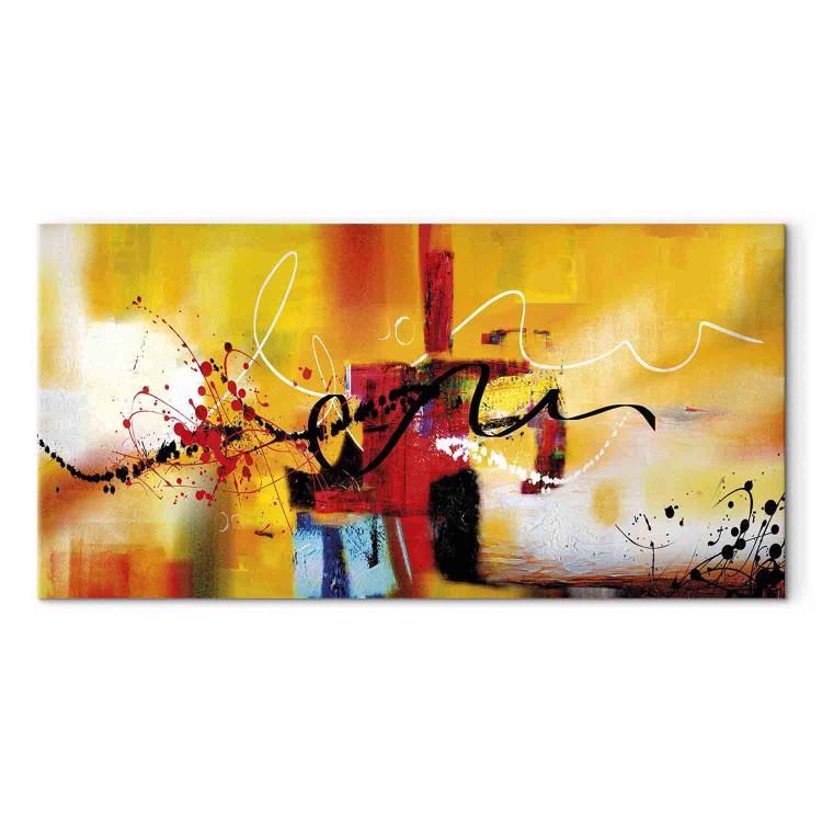 Canvas Print Street Melodies (1-part) Wide - Abstraction in Light Theme
