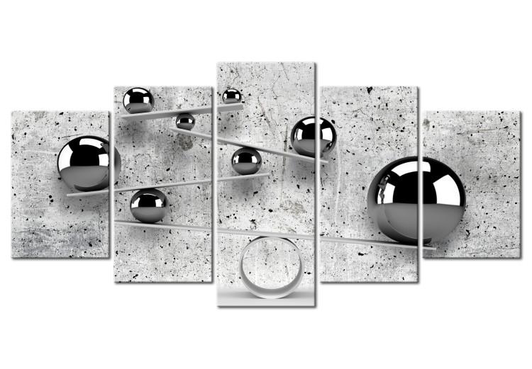 Canvas Print Balls and Concrete (5 Parts) Wide