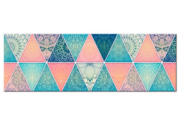 Canvas Print Oriental Triangles (1-part) Narrow - Mosaic Style Mandala