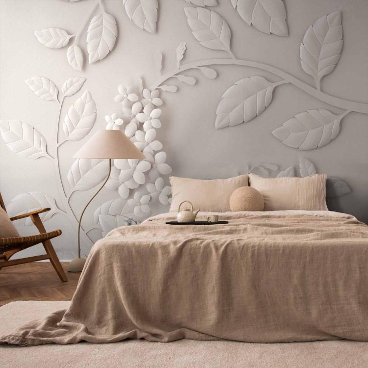 Wall Mural Paper Flowers (Cream)