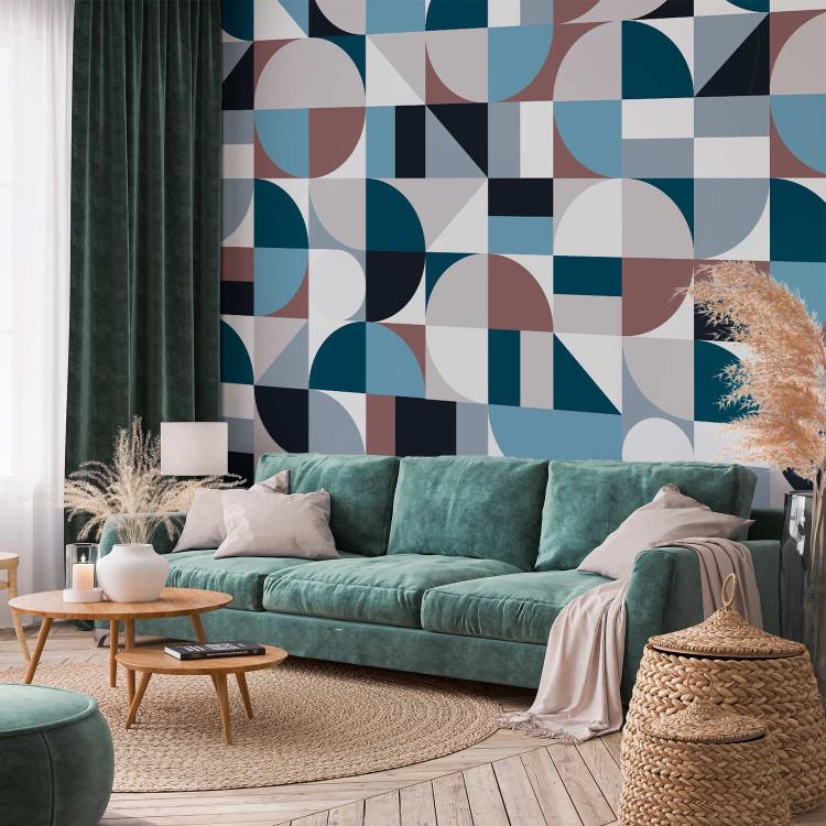 Wallpaper Geometric Mosaic (Blue)