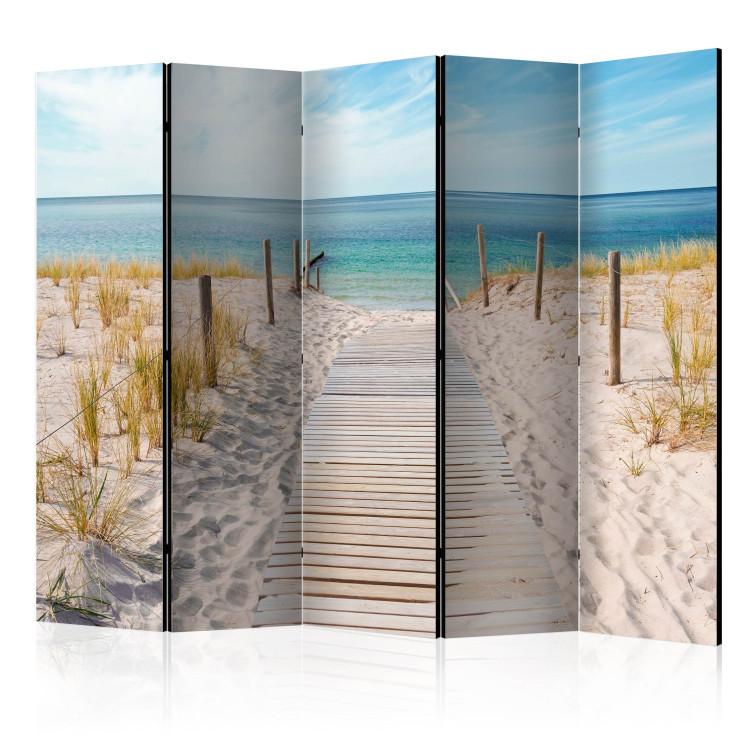 Room Divider Seaside Vacation II - sea and sand against a blue sky in summer