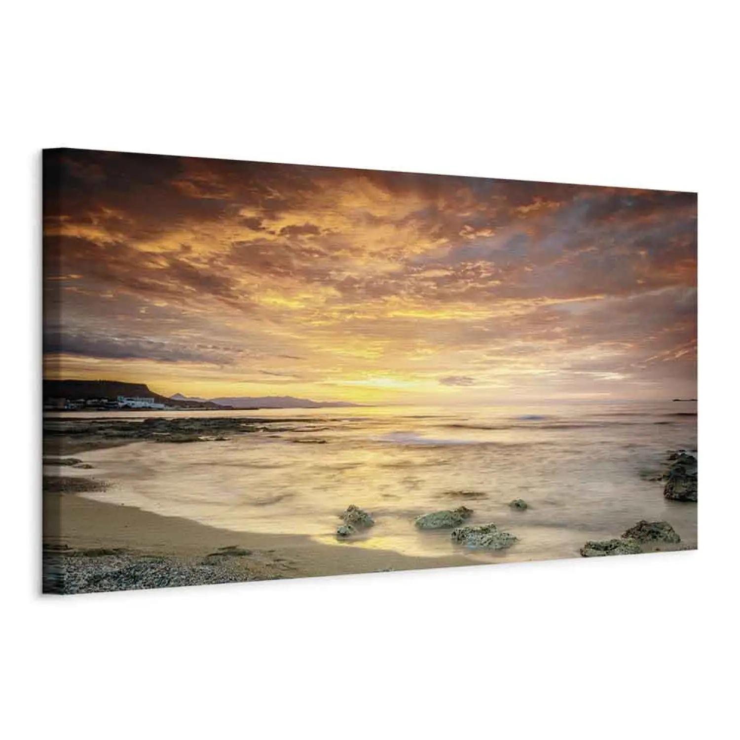 Art Print Sunset - seaside panorama in warm colors - bimago