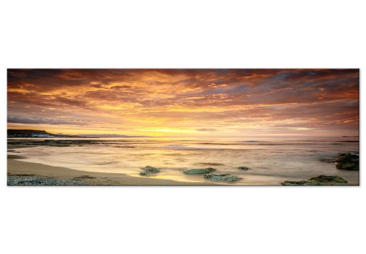 Canvas Print Sunset - seaside panorama in warm colors