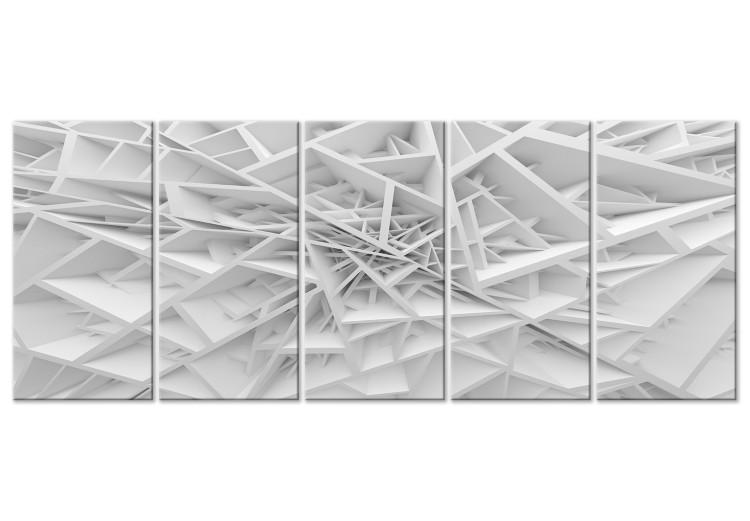 Canvas Print Complicated Geometry (5 Parts) Narrow