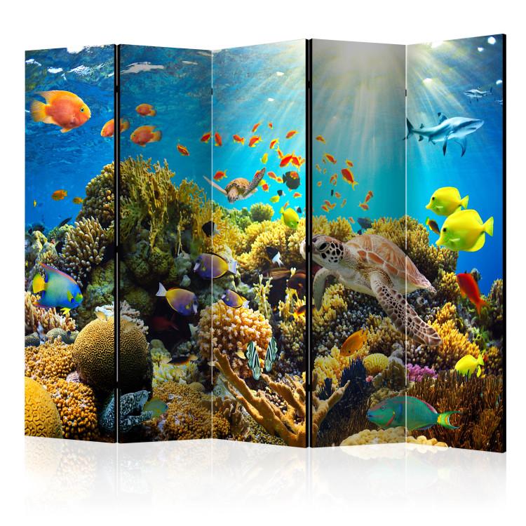 Room Divider Underwater World II - landscape of nature and animals in an underwater setting