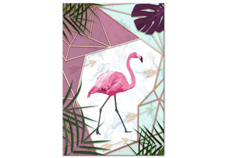 Canvas Print Flamingo Walk (1 Part) Vertical