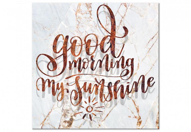 Canvas Print A good start to the day - graphics with the words Good morning ...