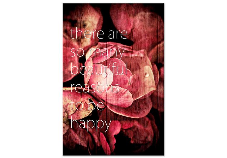 Canvas Print There Are so Many Beautiful Reasons to Be Happy (1 Part) Vertical