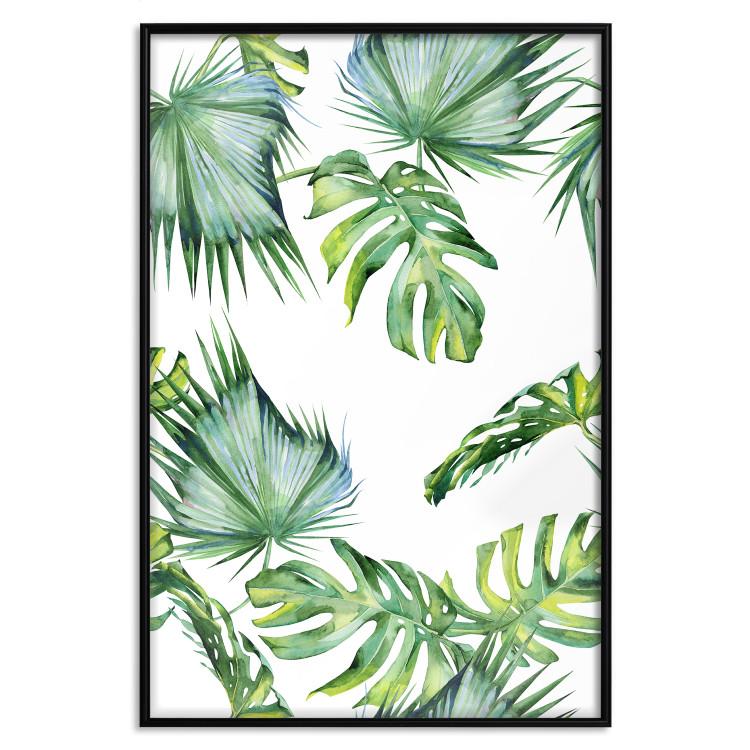 Poster Jungle Vibe - tropical green composition with a botanical motif