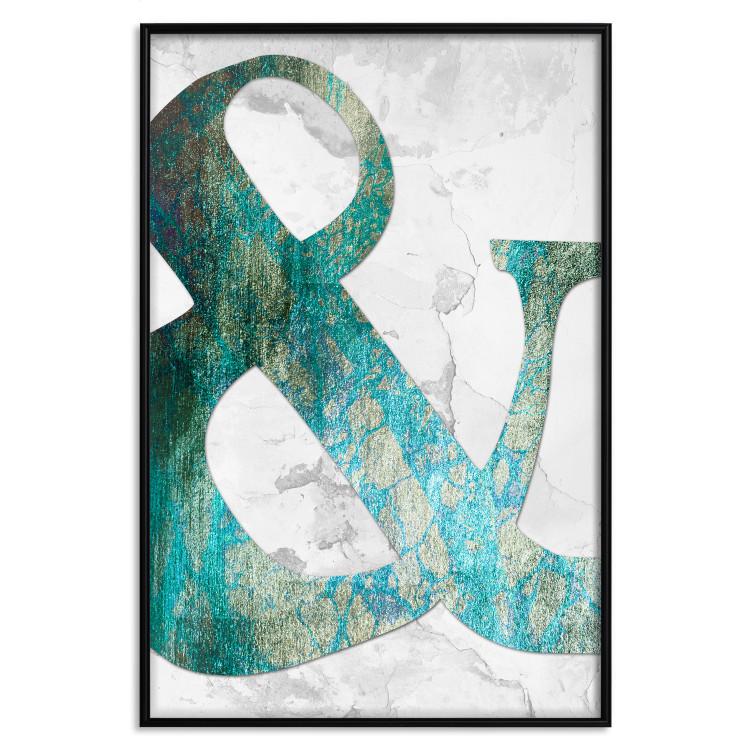 Poster Etka - typography with a varied texture on a light stone background