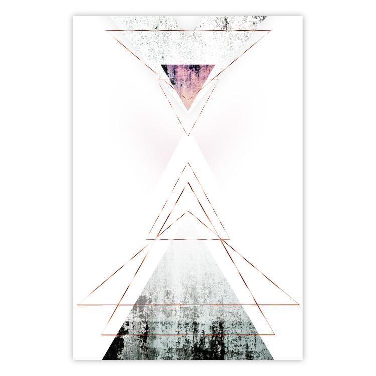 Poster Geometric Abstraction - modern composition with golden triangles