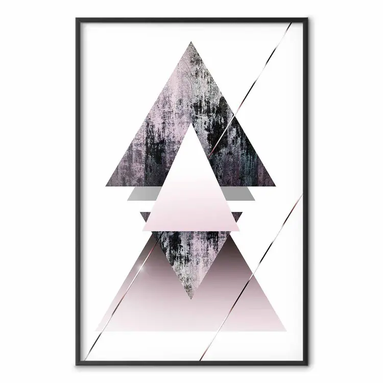 Pyramid - geometric abstraction with triangles on a solid background
