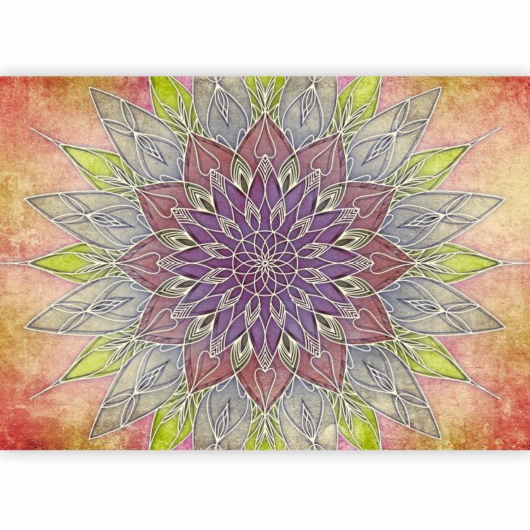Mandala - oriental motif in the form of a colourful mandala on a solid background