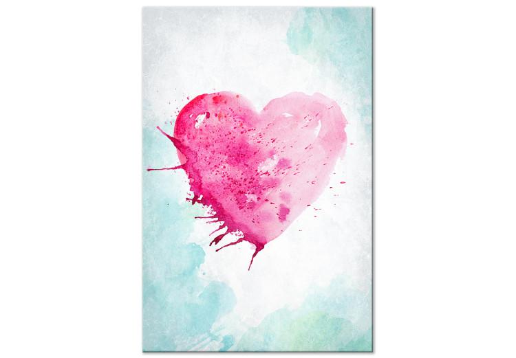 Canvas Print Love in Street Art Color (1-part) - Art of Watercolor Heart