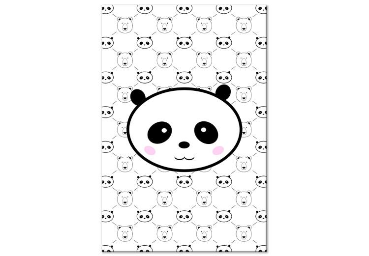 Canvas Print Cheerful panda - children's graphics with pandas and bears heads