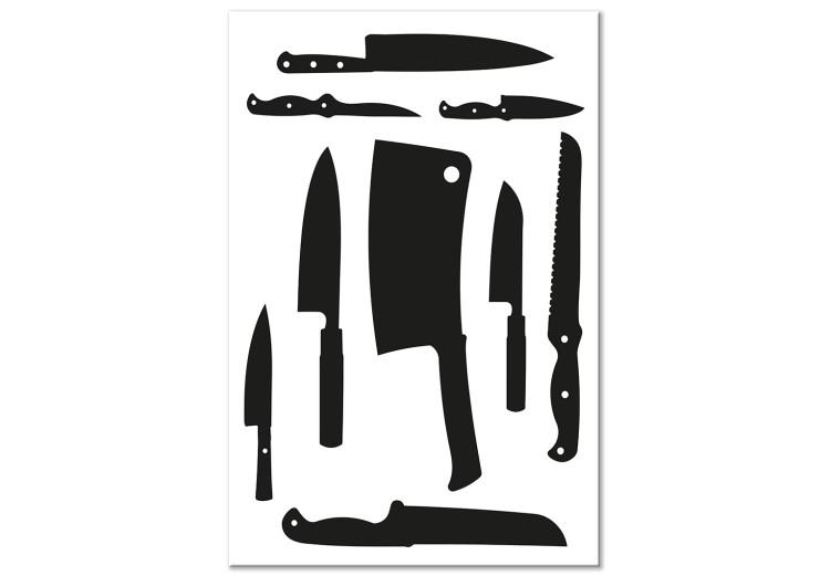 Canvas Print Cleaver and Knives (1 Part) Vertical