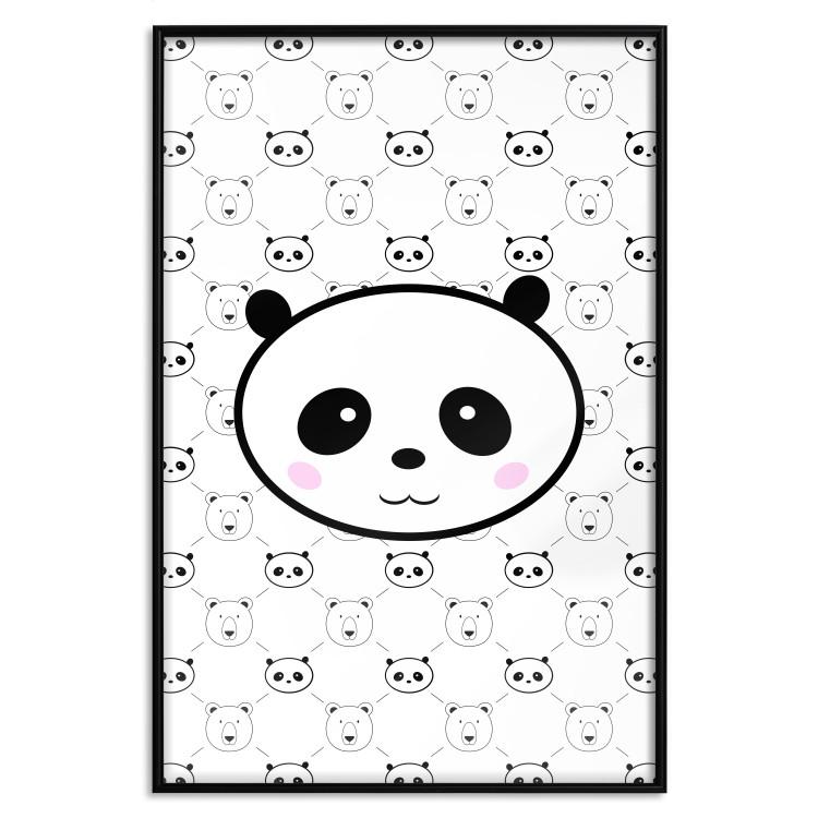 Poster Pandas and Bears - fun black and white animal composition