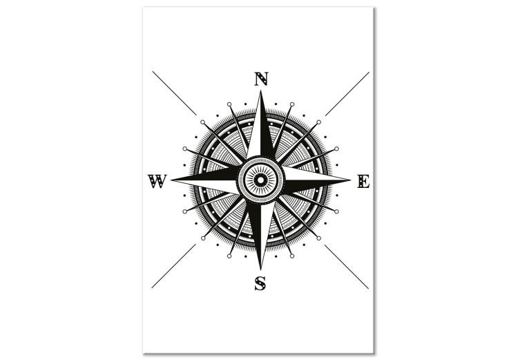 Canvas Print Pages of the World (1-part) - Graphic Design in Black and White