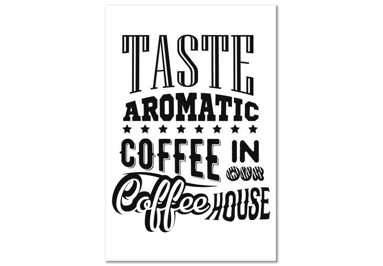 Canvas Print Taste Aromatic Coffee in Our Coffee House (1 Part) Vertical