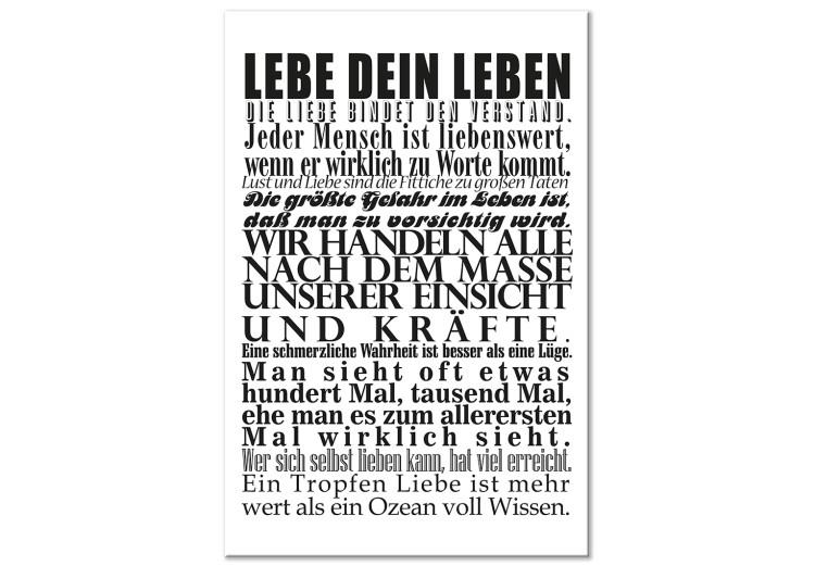 Canvas Print Lebe Dein Leben (1 Part) Vertical
