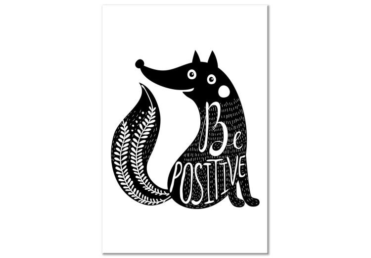 Canvas Print Motivational Fox (1-part) - Animal with English Text
