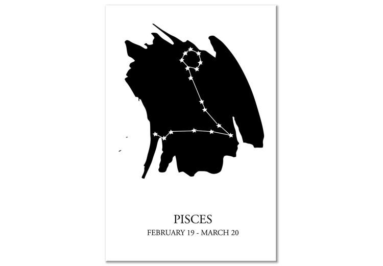 Canvas Print Pisces - a minimalistic graphic depicting the sign of the zodiac