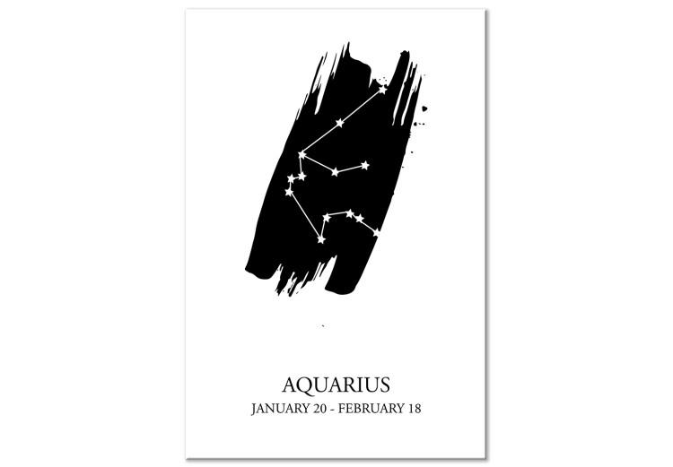 Canvas Print Zodiac Sign Aquarius (1-Piece) - Graphic Design with Zodiac Sign