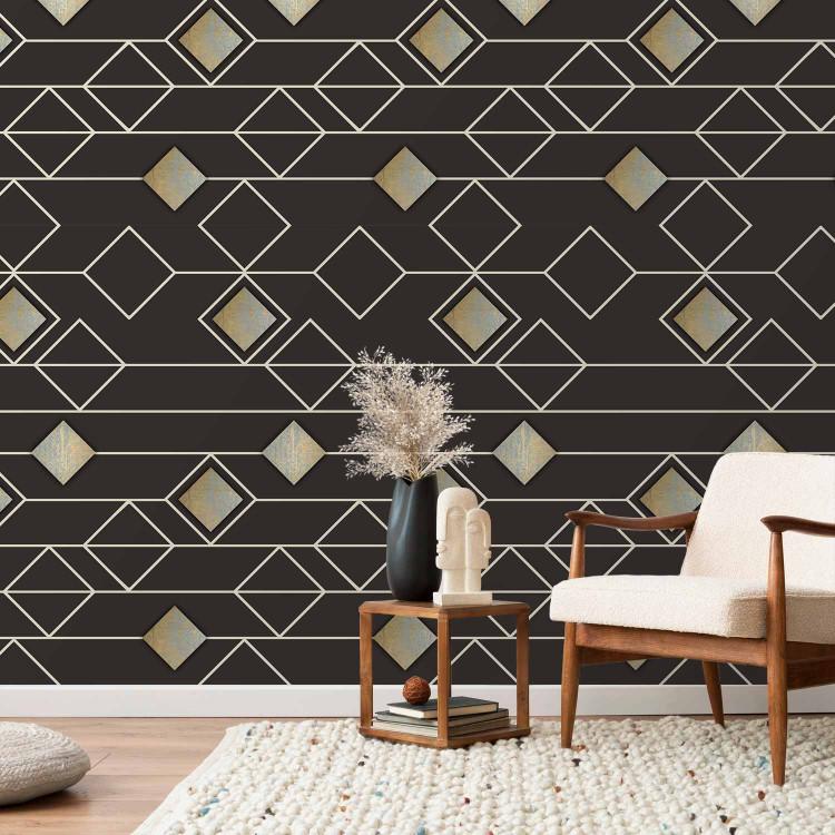 Wallpaper Triangles and Squares (Brown)