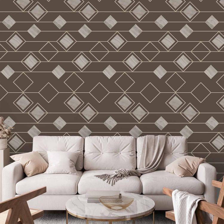 Wallpaper Triangles and Squares (Beige)