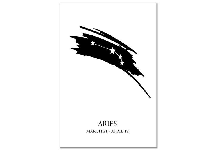 Canvas Print Aries - Minimalistic graphics with stars and dates