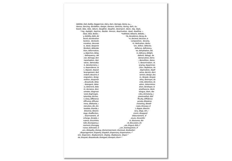 Canvas Print Fourth Letter of the Alphabet (1-part) - Black English Texts