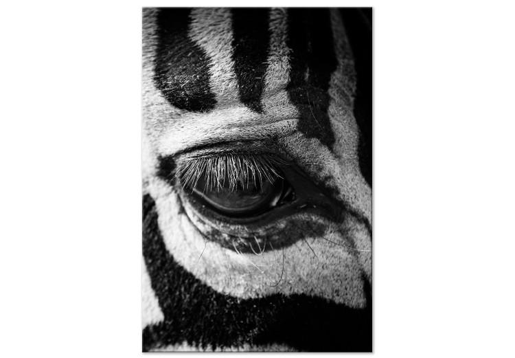 Canvas Print Animal in Stripes (1-part) - Black and White Zebra