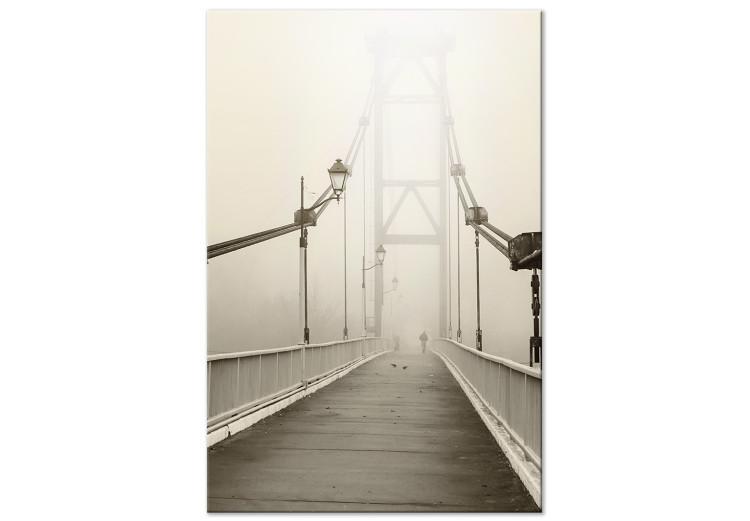 Canvas Print Bridge in the Fog (1 Part) Vertical
