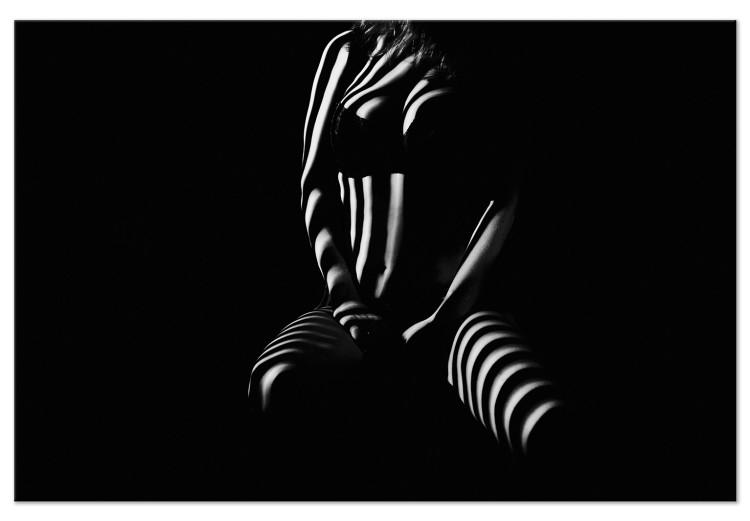 Canvas Print Shadow of Femininity (1-part) - Silhouette in Black and White
