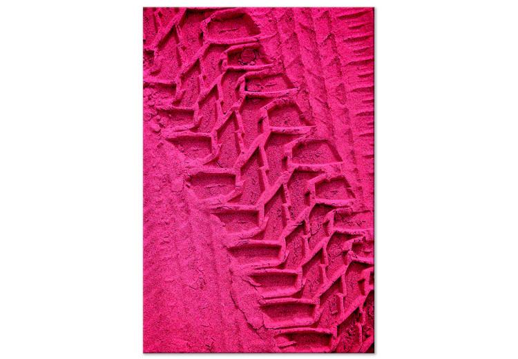Canvas Print Exploring Shapes (1-part) - Pink Trends on Textured Background