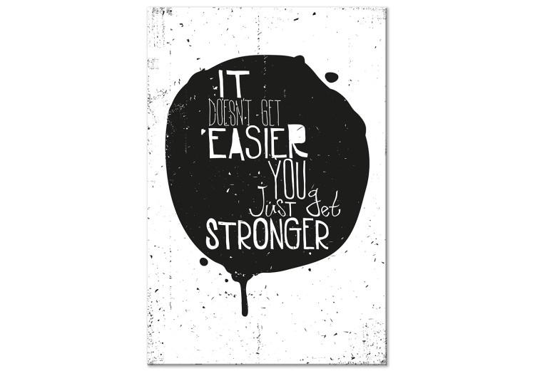 Canvas Print Motivational slogan - a text in a black bubble on a white background