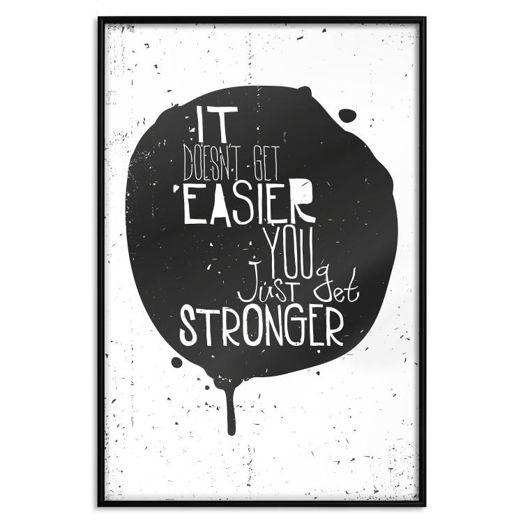 Poster Motivational quote - black and white composition with English texts