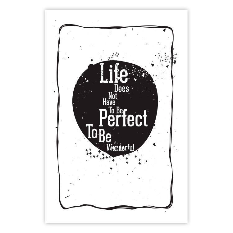 Poster Life quote - black and white motivational texts in a frame