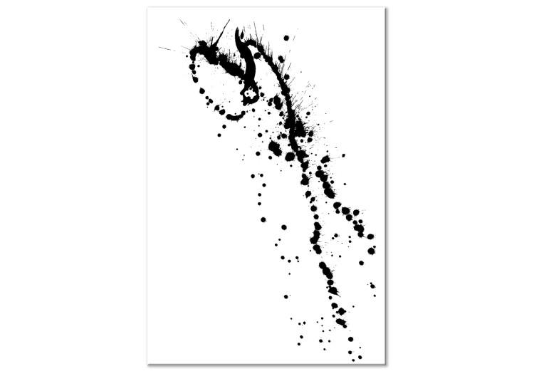Canvas Print Abstract Artistry (1-part) - Black and White Composition of Blots