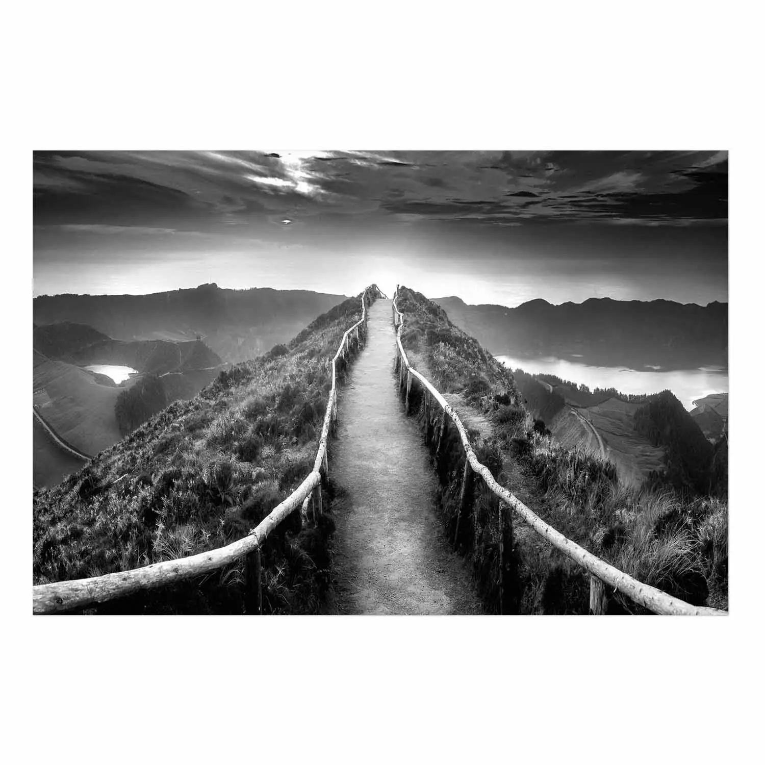 black and white landscape poster