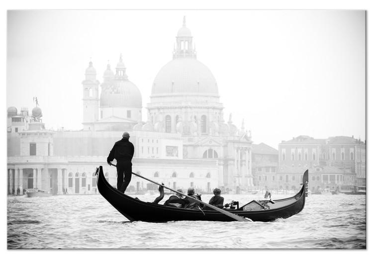 Canvas Print Encounter with Venice (1-part) - Boat Against Italian Architecture
