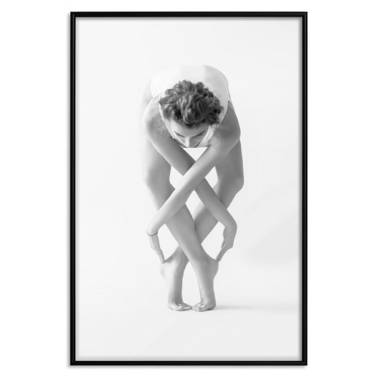 Poster Ballet - unique grayscale composition with a woman's silhouette dancing