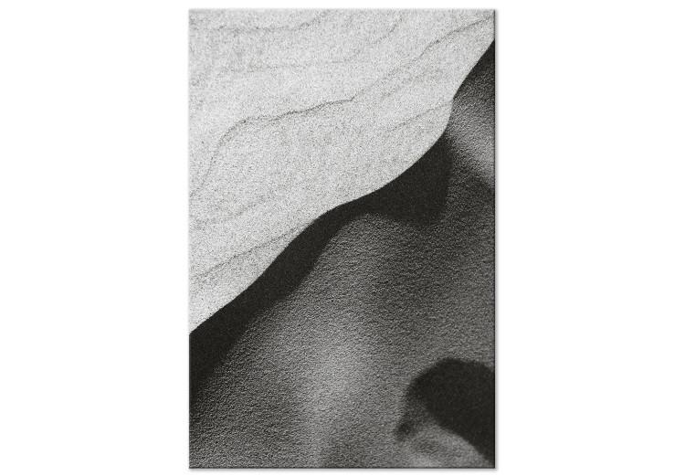 Canvas Print Desert Shadow (1-part) - Black and White Landscape of Endless Sand
