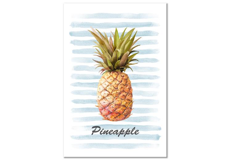 Canvas Print Pineapple and Stripes (1 Part) Vertical