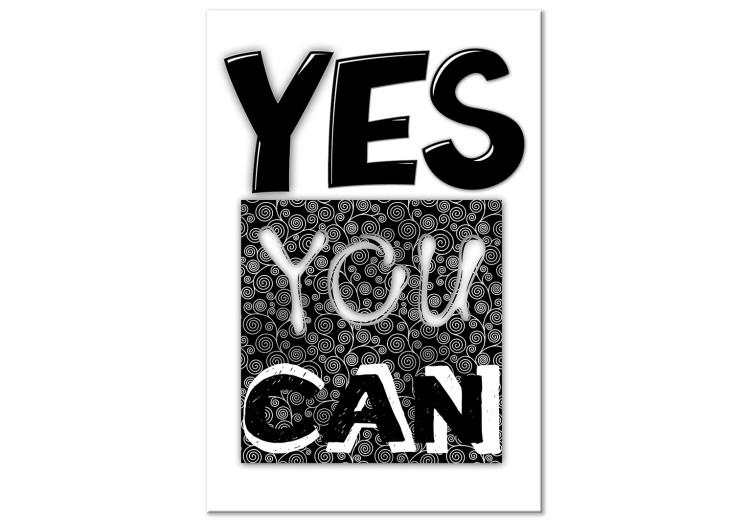 Canvas Print Challenge (1-part) - Large Motivational Text on Black and White Background